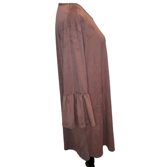SIMPLY SOUTHERN Women’s MAUVE PURPLE Moleskin Bell Sleeve Dress Sz XXL - Picture 5 of 9